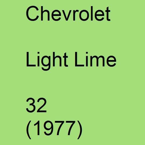 Chevrolet, Light Lime, 32 (1977).